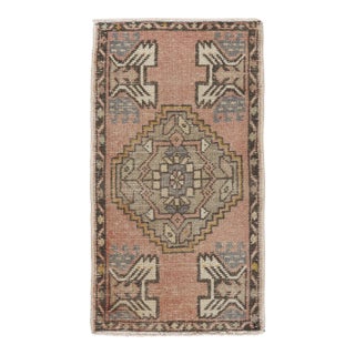 Minimal Vintage Turkish Door Mat Rug -1' 8'' X 3' 3'' For Sale
