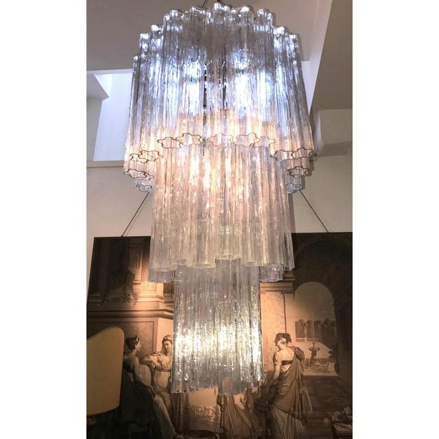 Large Murano Glass Tronchi Chandelier, 1970 For Sale - Image 11 of 13