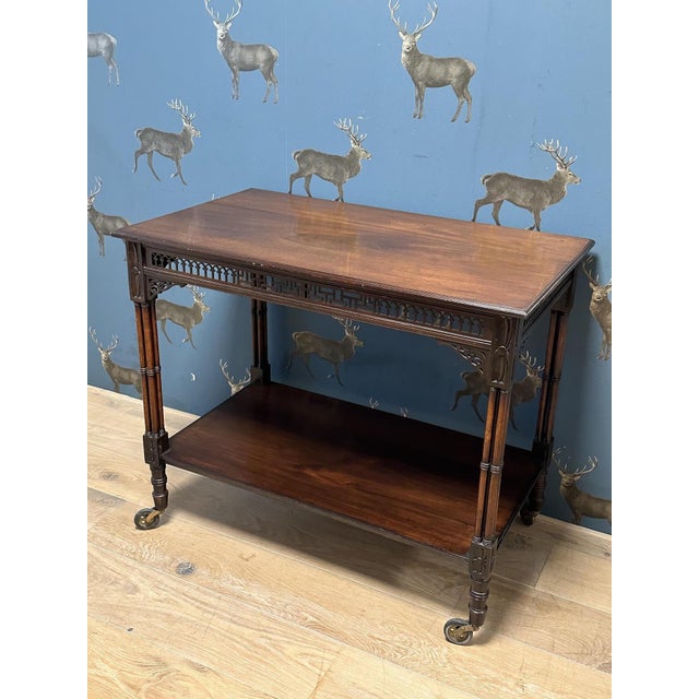 Antique Victorian Trolley in Mahogany, 1890s For Sale - Image 12 of 12