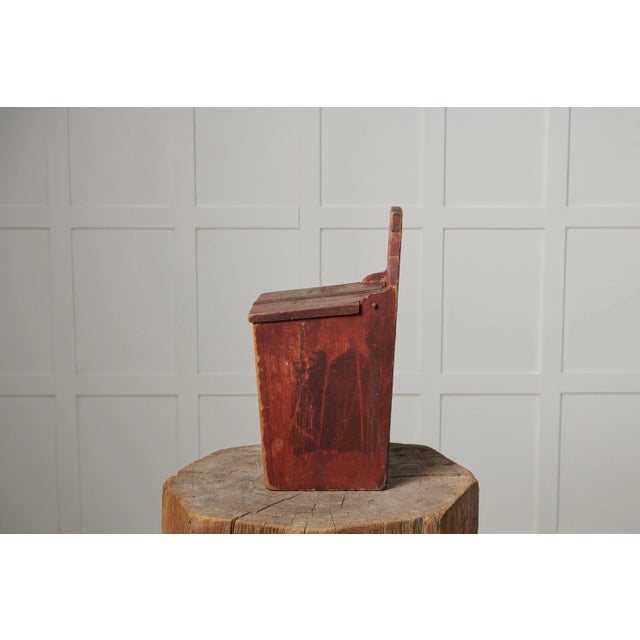 Small Swedish Handmade Folk Art Box For Sale - Image 4 of 9