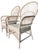Vintage Coastal Rattan Fan Back Armchairs With Woven Seats, a Pair For Sale - Image 4 of 12