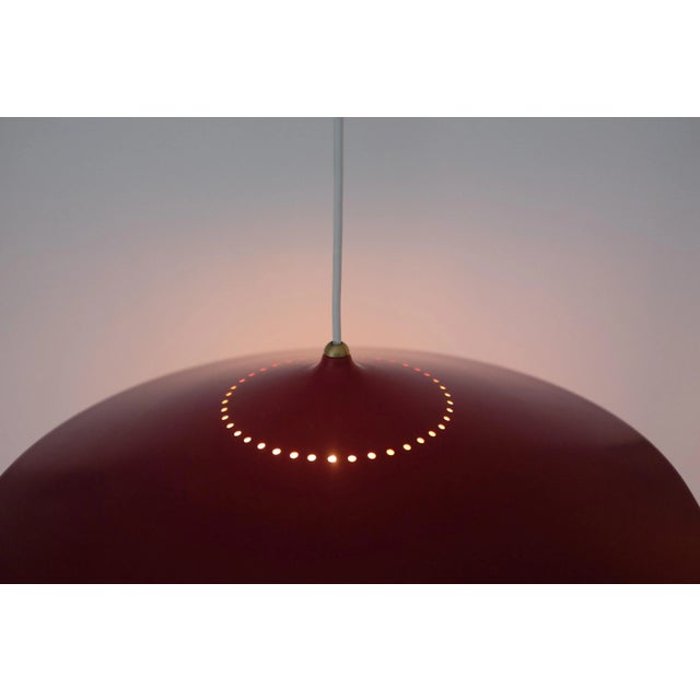 Red Vintage 1950s Swedish Ceiling Lamp For Sale - Image 8 of 9
