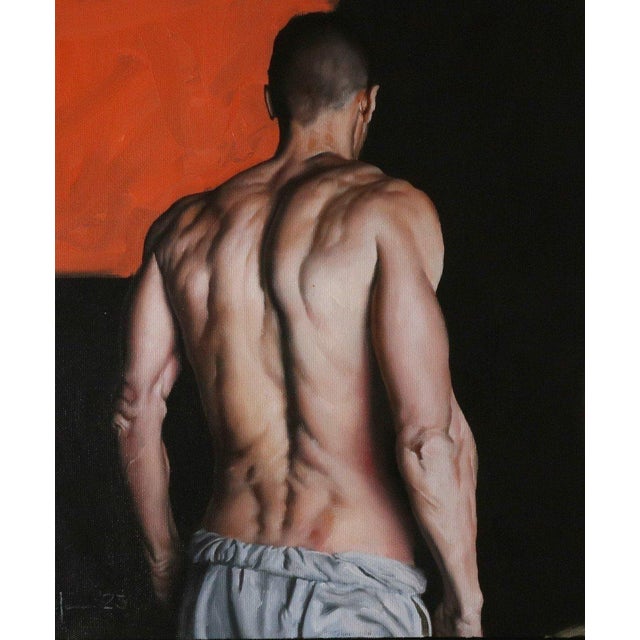 Filippo Manfroni, A Man 2, 21st Century, Oil on Canvas For Sale - Image 3 of 5