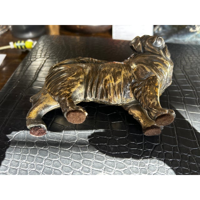 Circa 1920's Antique Bronze Pekingese Dog. Size is 5" x 4". Origin, East Asia. Wonderful piece, very heavy for it's size.