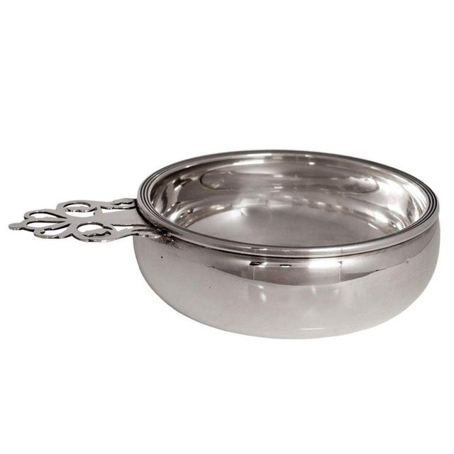 Antique Sterling Silver Wine Baby Porringer Engraved "Ann" Ellmore Co. 1930 For Sale - Image 4 of 10