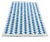 Handwoven Cotton Area Rug Vegetable Dyed Cream and Blue Pyramid Patterned Checked Dhurrie - 9'x12' For Sale - Image 9 of 10