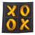 Paloma Picasso "XOXO" Black and Gold Silk Scarf Italy For Sale