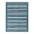 Rug & Kilim's Contemporary Dhurrie Rug in Blue with White Stripes - 5x7 For Sale