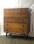 Vintage mid century modern highboy dresser featuring five drawers with original unique hardware and subtle elements of...