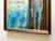 Paul Bowen Vintage 1990's Provincetown Modernist " Untitled Blue Trees " Original Signed Framed Mixed Media Painting For Sale - Image 17 of 18