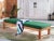 Wood Solano Sunlounger - Natural/Green For Sale - Image 7 of 12