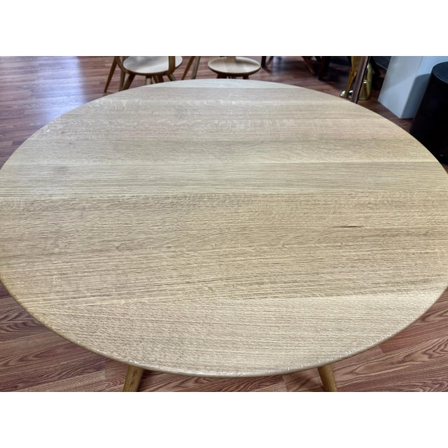 Sori Yonagi for Hida Bleached Oak Table and Chairs Reissue 2022 - Set of 5 For Sale - Image 10 of 12