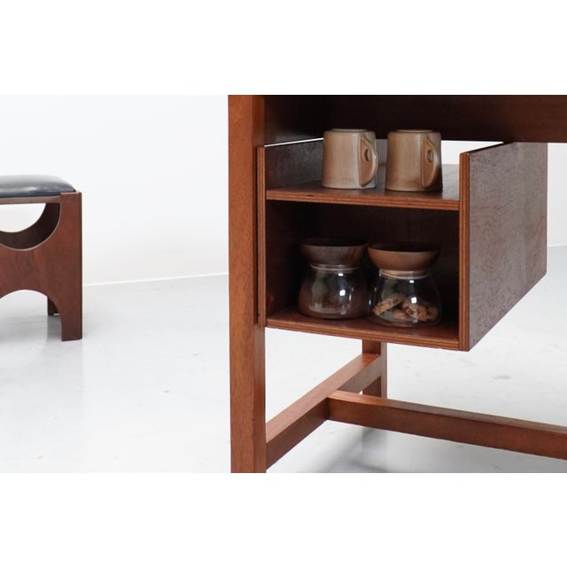 Desk by Charles Vandenhove for the Lucien Brull University Residence, Belgium, 1960s For Sale - Image 4 of 16