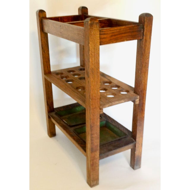 Antique Custom English Oak Walking Stick & Cane Stand For Sale - Image 4 of 7