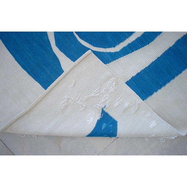Henri Matisse "Blue Nude I" Inspired Silk Hand Woven Rug Minimalist Home Decor 5x7 Ft Approx For Sale - Image 15 of 16