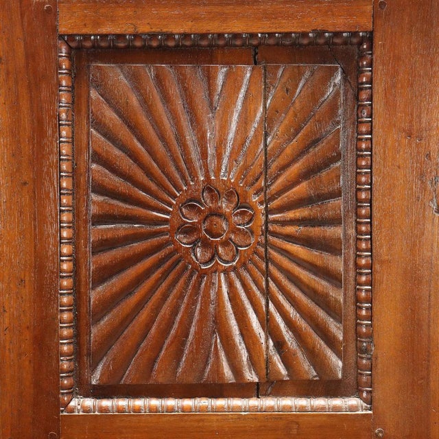 Wood Walnut Double Body Wardrobe For Sale - Image 7 of 11