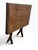 1950s Mid-Century Vintage Wood Folding Occasional Table in Coffee Walnut Refinished For Sale - Image 5 of 8