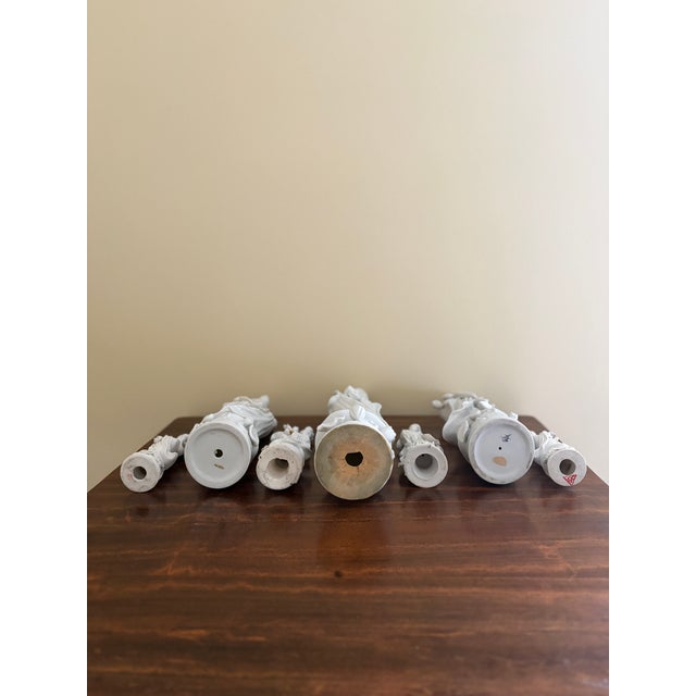 Collection of Seven Blanc De Chine Quan Yin Figures, a Study in Quiet Form For Sale - Image 10 of 10