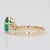 Green Gia Certified Colombian Emerald & Natural Diamond Ring: Solid 14k Gold, Pear Cut, Size 6.75 For Sale - Image 8 of 9