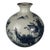 Vintage Chinese Blue & White "Jiangnan Water Town" Landscape Vase, Qianlong Mark For Sale