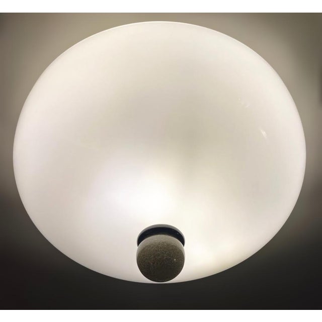 Glass 1960s Milky White Murano Flush Mount For Sale - Image 7 of 9