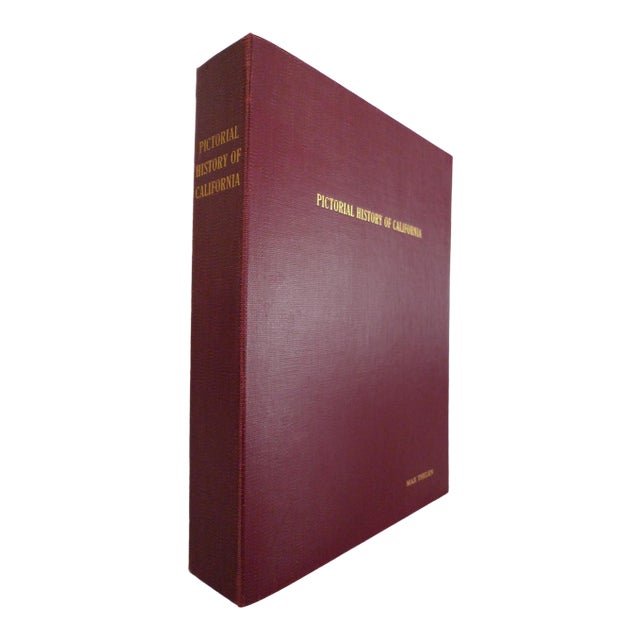 Early 20th Century Burgundy Book, Owen Coy's Pictorial History of California For Sale