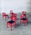 Red Mid-Century Modern Design Red Dining Chair Set, Belgium, 1960s, Set of 6 For Sale - Image 8 of 18