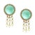 Vintage Natural Jade Earring & Ring Set + Natural Pearls, 14 K Yellow Gold 48 Gm For Sale - Image 9 of 18