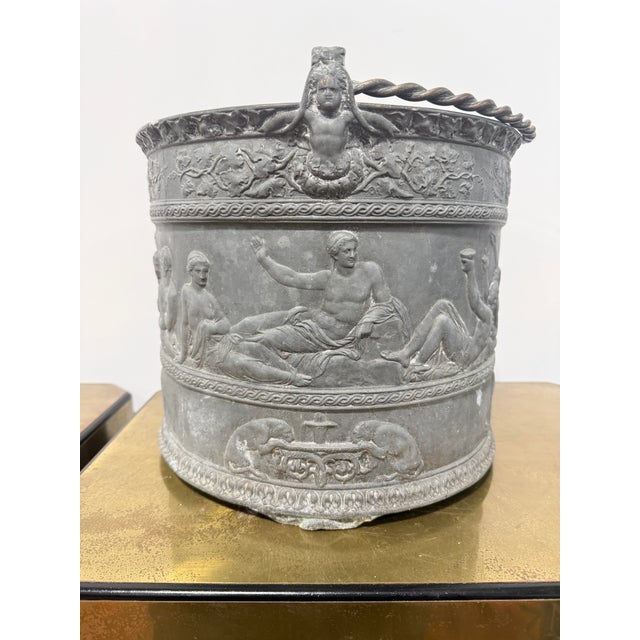 Georgian or French Neoclassical Cast Lead Bacchanal Cachepot, 19th Century For Sale - Image 9 of 13