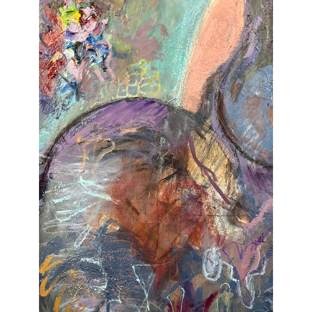 Black “Dreaming", Figurative Original Oil Paintings, Statement Piece, One-of-a-Kind For Sale - Image 8 of 14