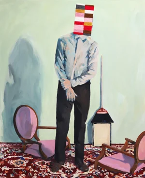 "Drowned Chairs" Contemporary Surrealist Figurative Acrylic Painting by Iqi Qoror