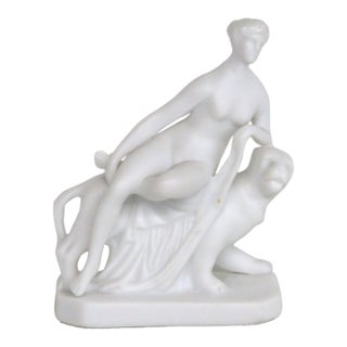 Ceramic Greek Mythology Miniature Ariadne on the Panther Figurine Germany 4985b For Sale