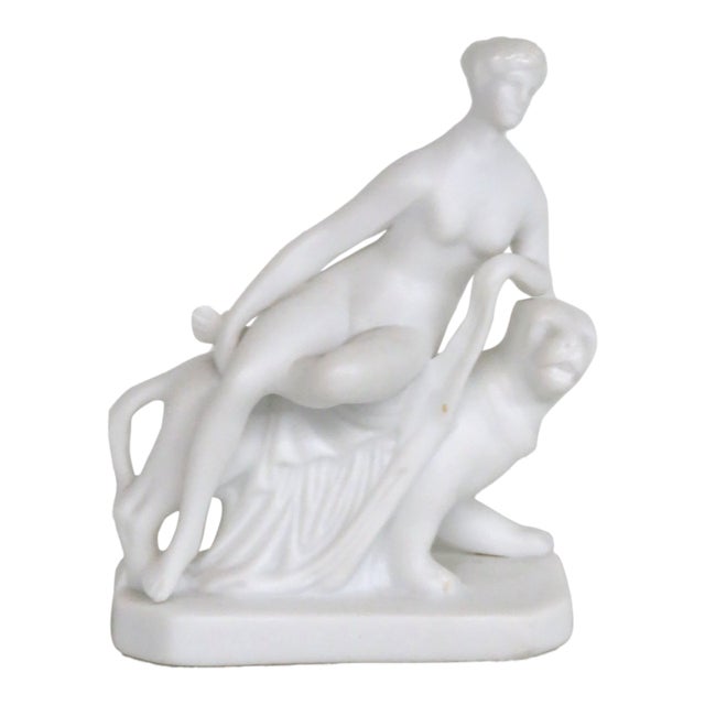 Ceramic Greek Mythology Miniature Ariadne on the Panther Figurine Germany 4985b For Sale