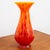 Mid 20th Century Modern Kenneth Marin Handblown Art Glass Vase Orange Amber Tall Round For Sale - Image 10 of 12