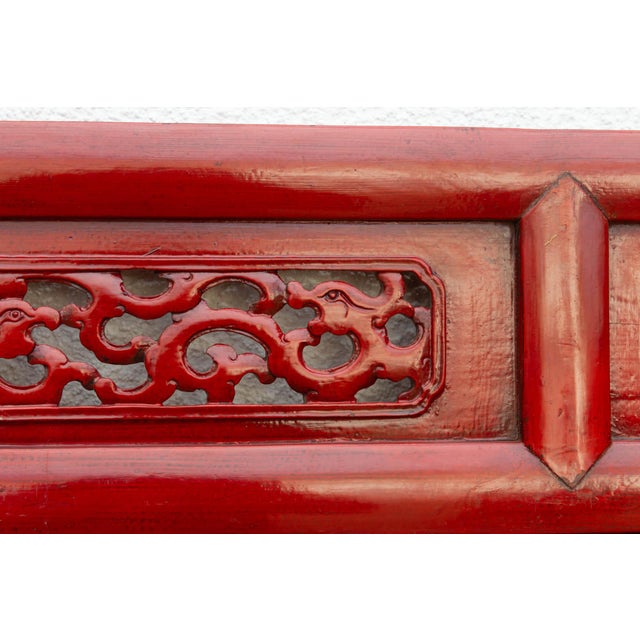 Wood Set of 2, Long & Slim Chinese Dragon Panel For Sale - Image 7 of 9