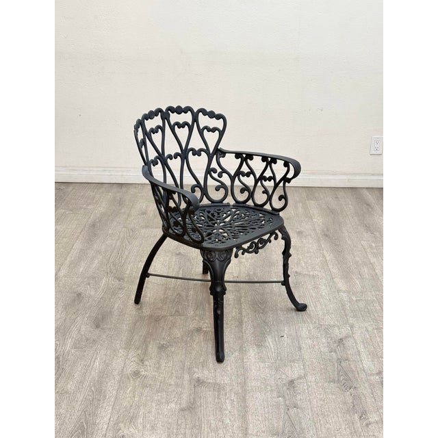 Metal Vintage Cast Aluminum Patio Set For Sale - Image 7 of 12