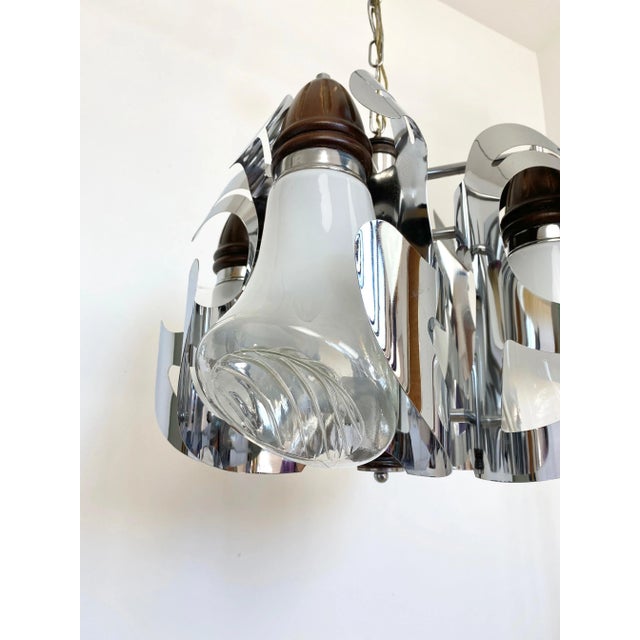 1970s Italian Murano Glass Chandelier from Mazzega, 1970s For Sale - Image 5 of 17