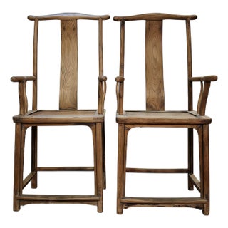 Pair of Vintage Official's Hat Armchairs For Sale