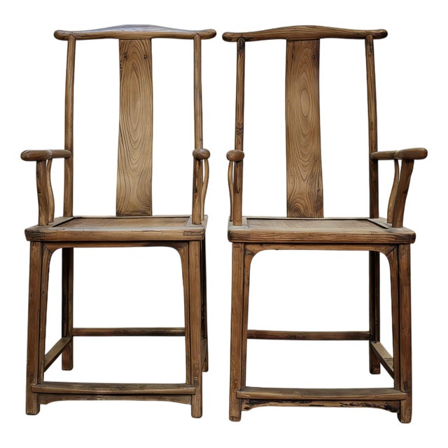 Pair of Vintage Official's Hat Armchairs For Sale