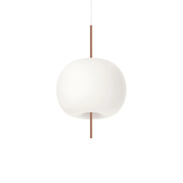 Large 'Kushi' Opaline Glass and Copper Suspension Lamp for Kdln For Sale - Image 13 of 13