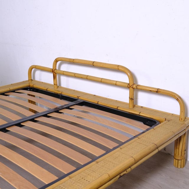 Double Bed Frame in Bamboo, Set of 4 For Sale - Image 6 of 18