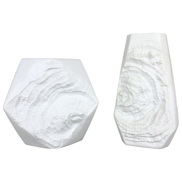 Op Art Biscuit Porcelain Vases from AK Kaiser, Germany, 1970s, Set of 2 For Sale - Image 18 of 18