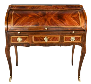 Early 18th Century Louis XV Mahogany Cylinder Desk