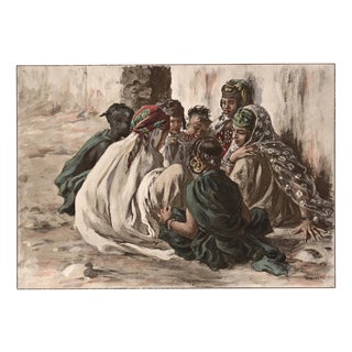 Alphonse-Étienne Dinet, Nasreddine Dinet, Étienne Dinet, Jeux De Fillettes, 1898, Lithograph & Paper For Sale