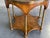 Wood Vintage Art Deco Burl Wood & Églomisé Glass Accent Table With Brass Details For Sale - Image 7 of 12