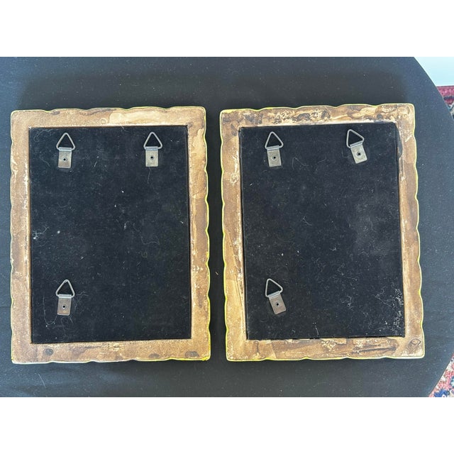 Traditional 1990s Majolica Style Ceramic Mirrors For Sale - Image 3 of 6