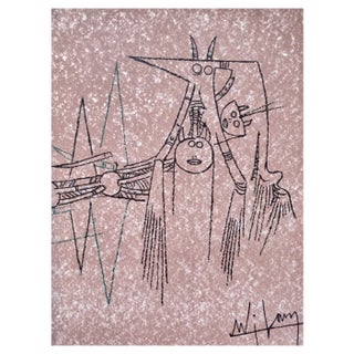 Wifredo Lam, Geneva, 1963, Double-Sided Lithograph For Sale
