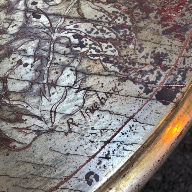 Wood Richard Kuehne Silver Gilt Trefoil Coffee Table For Sale - Image 7 of 11