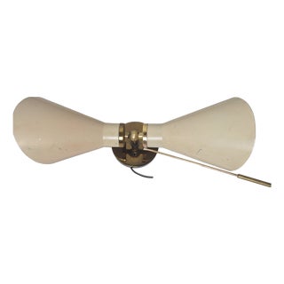 Model 131 Wall Light with Beige Cones by Gino Sarfatti for Arteuce, 1950s For Sale