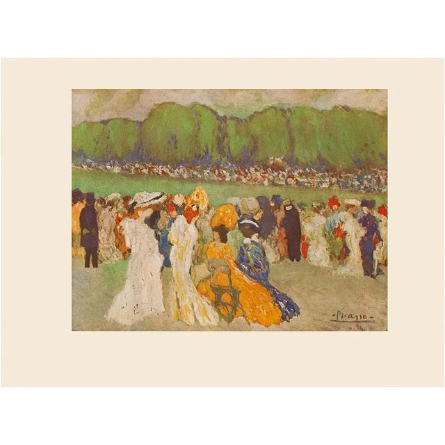 Kelly Green 1940s After Pablo Picasso, "Longchamp" First Edition Period Swiss Lithograph For Sale - Image 8 of 8